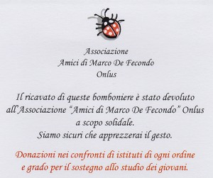 biglietto bomboniere