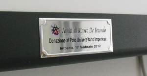 targa donazione lim